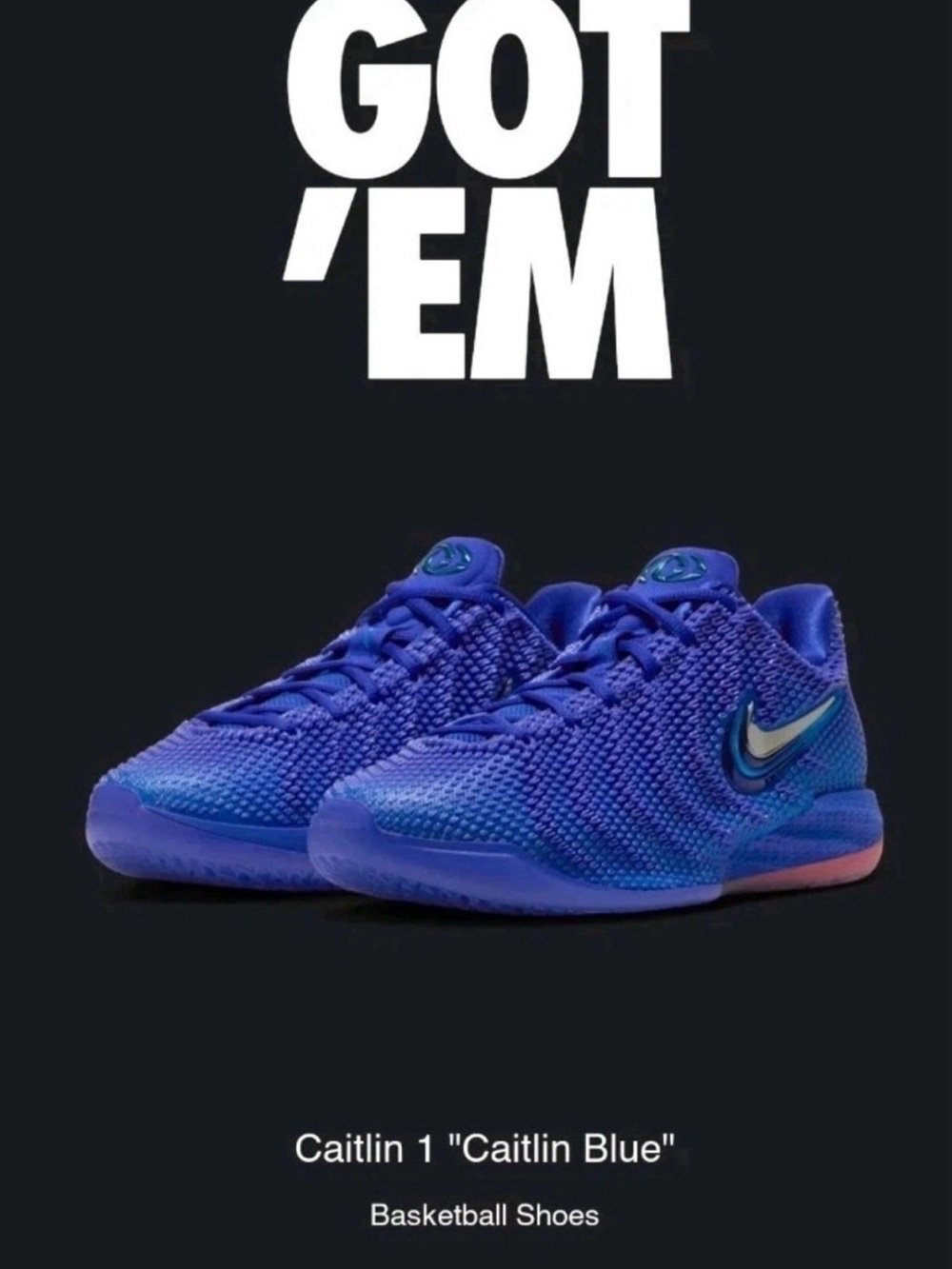 Nike Caitlin 1 Basketball Shoes - Blue